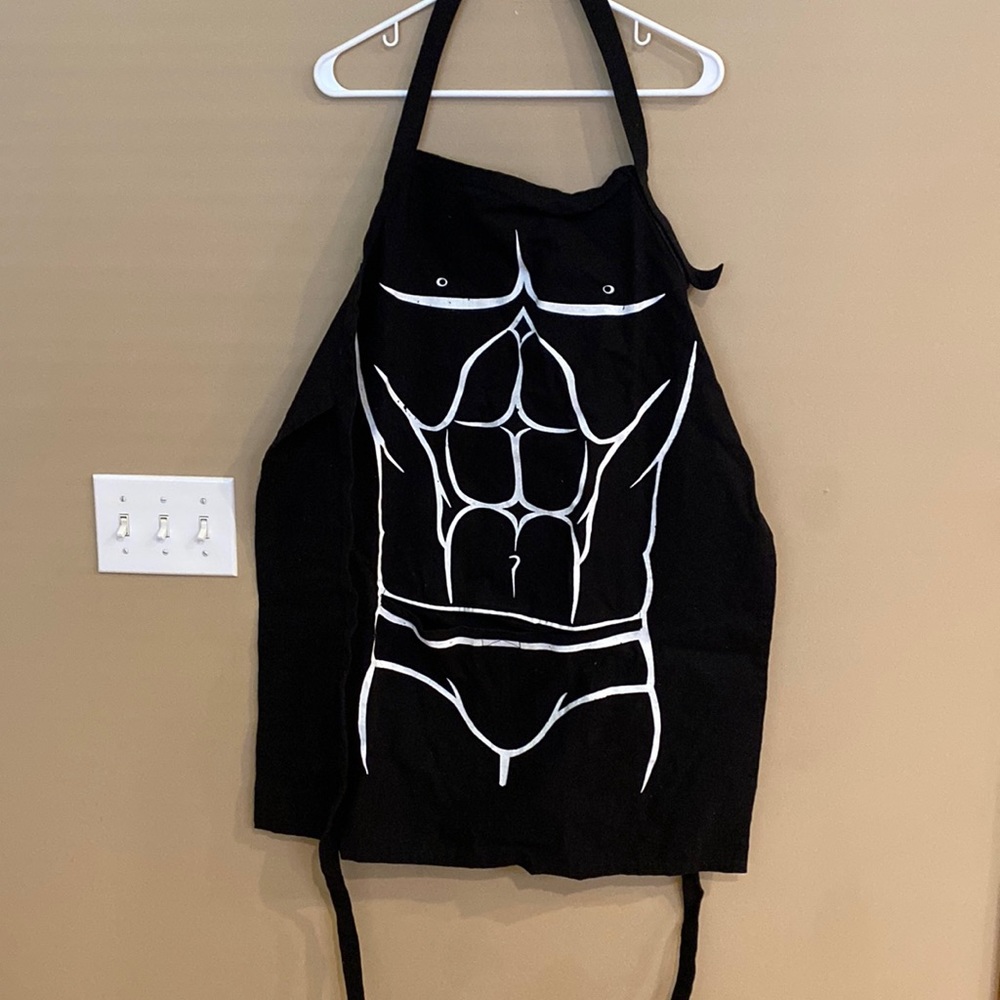 Black apron funny design